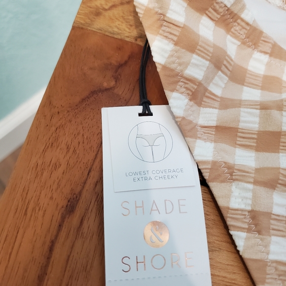 Shade & Shore Brown Gingham Bikini Set Top : 36C Bottom: XL - Picture 3 of 8